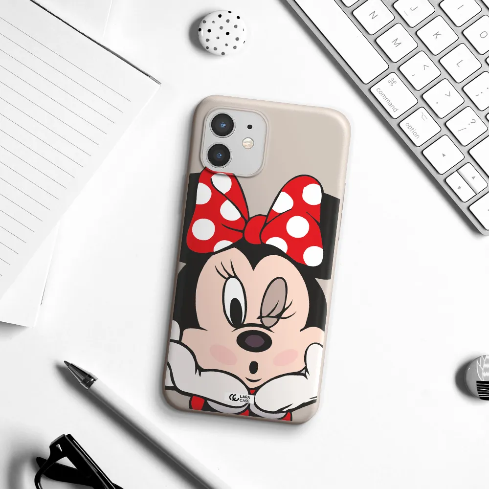 Minnie Mouse Apple iPhone 12 Silicone Stone Case