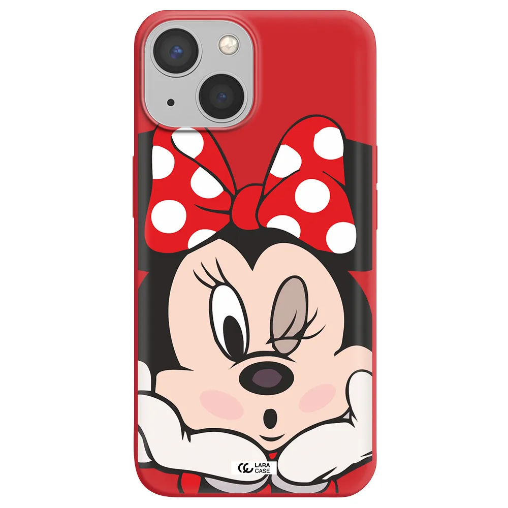 Minnie Mouse Apple iPhone 13 mini Silicone Imperial Red Case
