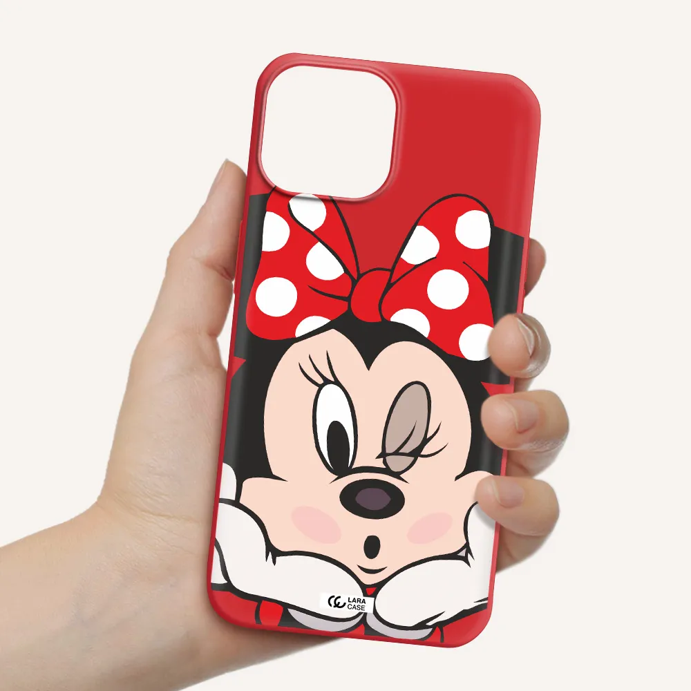 Minnie Mouse Apple iPhone 13 mini Silicone Imperial Red Case