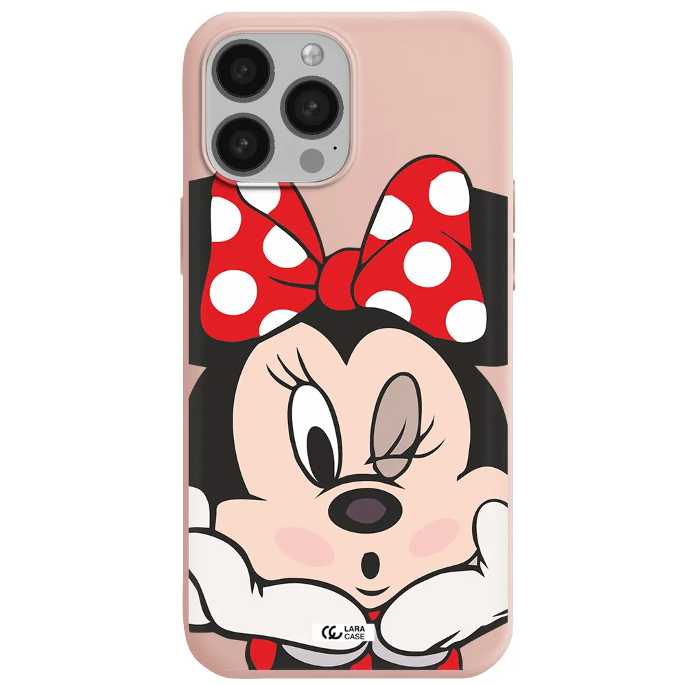 Minnie Mouse Apple iPhone 13 Pro Silicone pastel pink Case