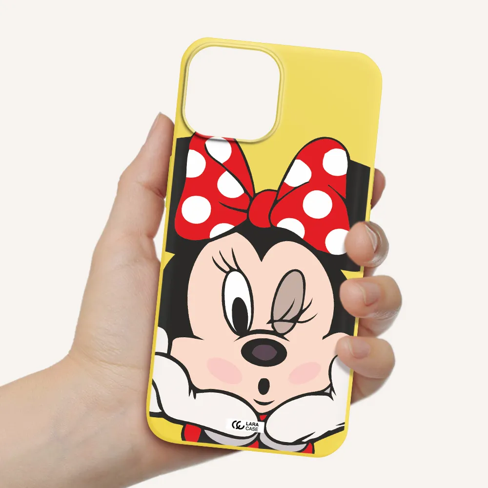 Minnie Mouse Apple iPhone 13 Silicone canary yellow Case