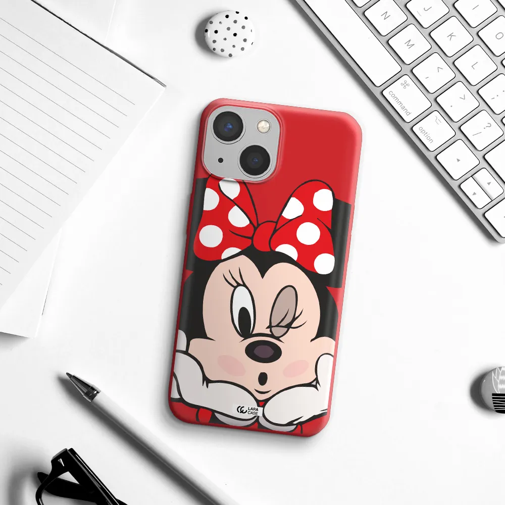 Minnie Mouse Apple iPhone 13 Silicone Imperial Red Case