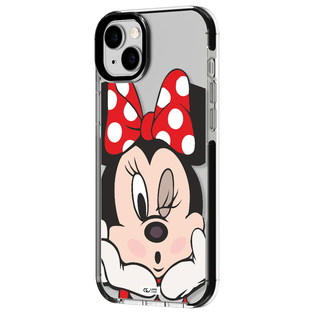 Minnie Mouse Apple iPhone 14 plus impact black border Case