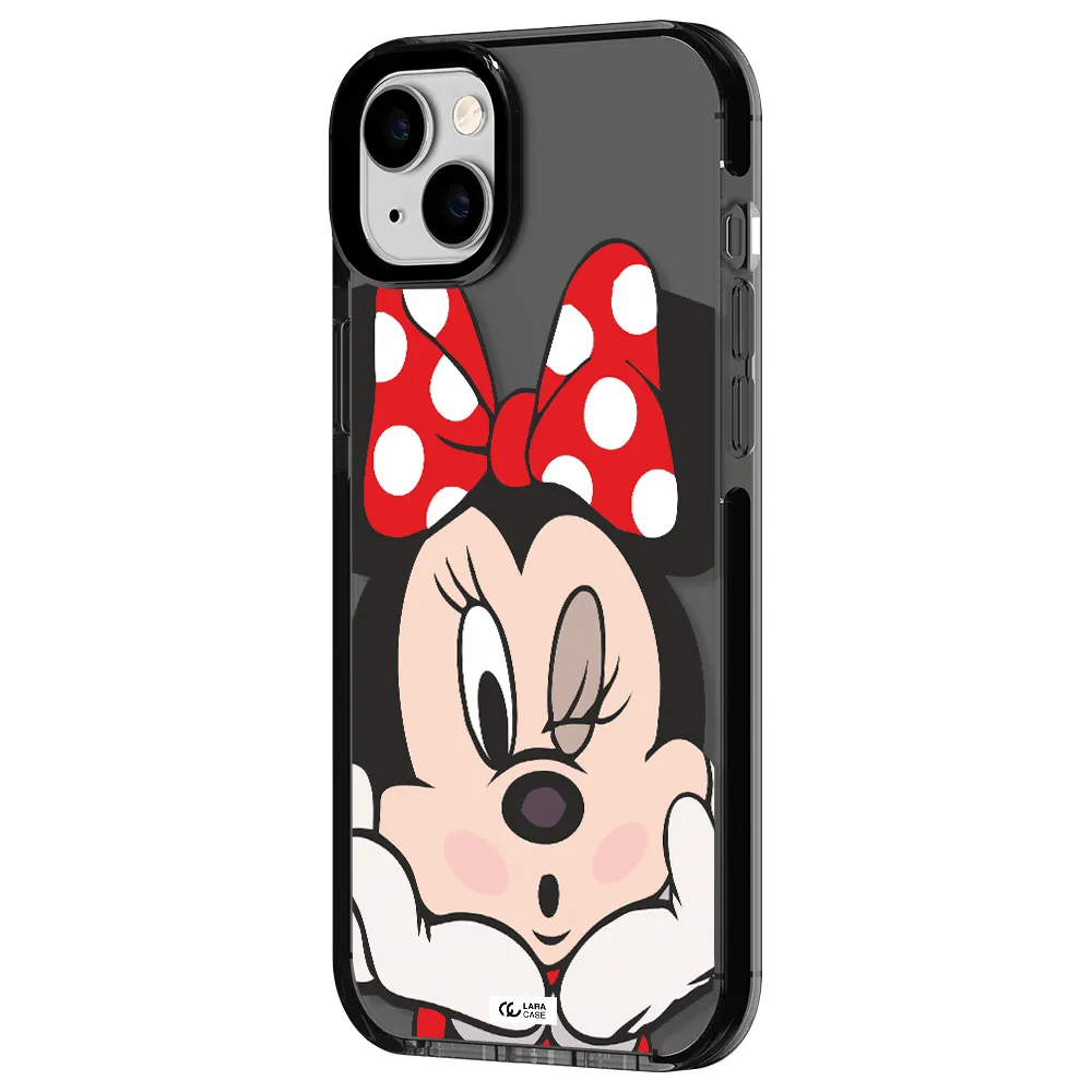 Minnie Mouse Apple iPhone 14 plus impact Smoke Black Case