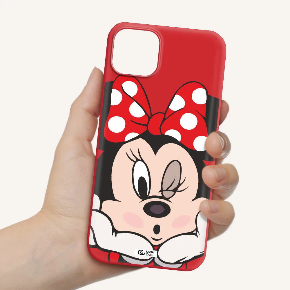 Minnie Mouse Apple iPhone 14 plus Silicone Imperial Red Case