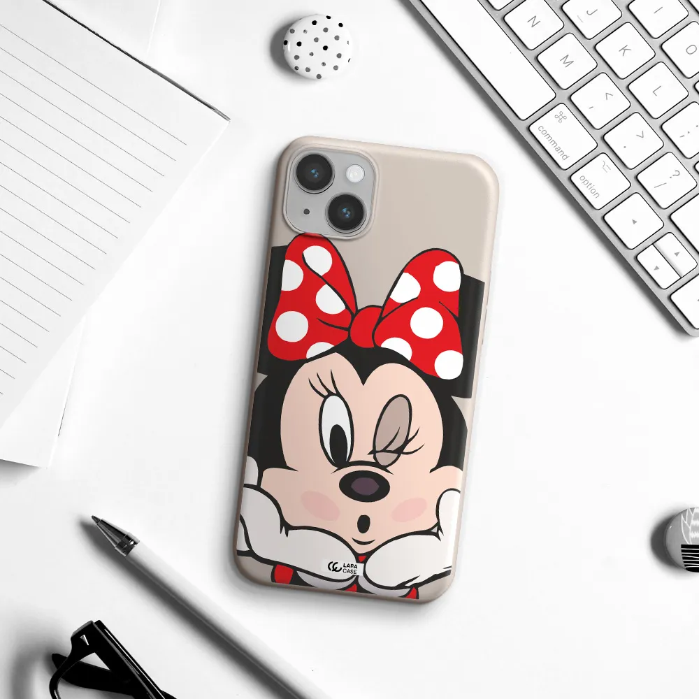 Minnie Mouse Apple iPhone 14 plus Silicone Stone Case
