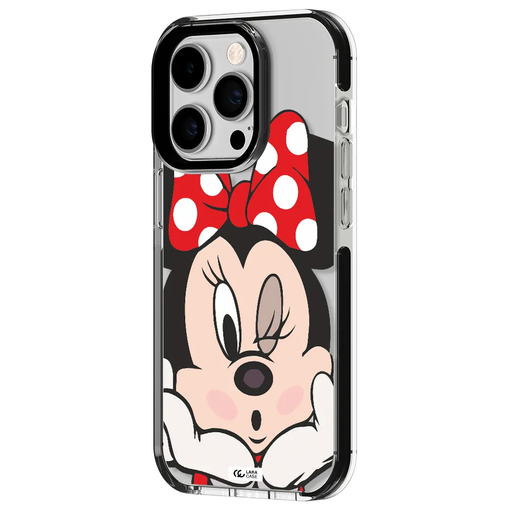 Minnie Mouse Apple iPhone 14 pro impact black border Case