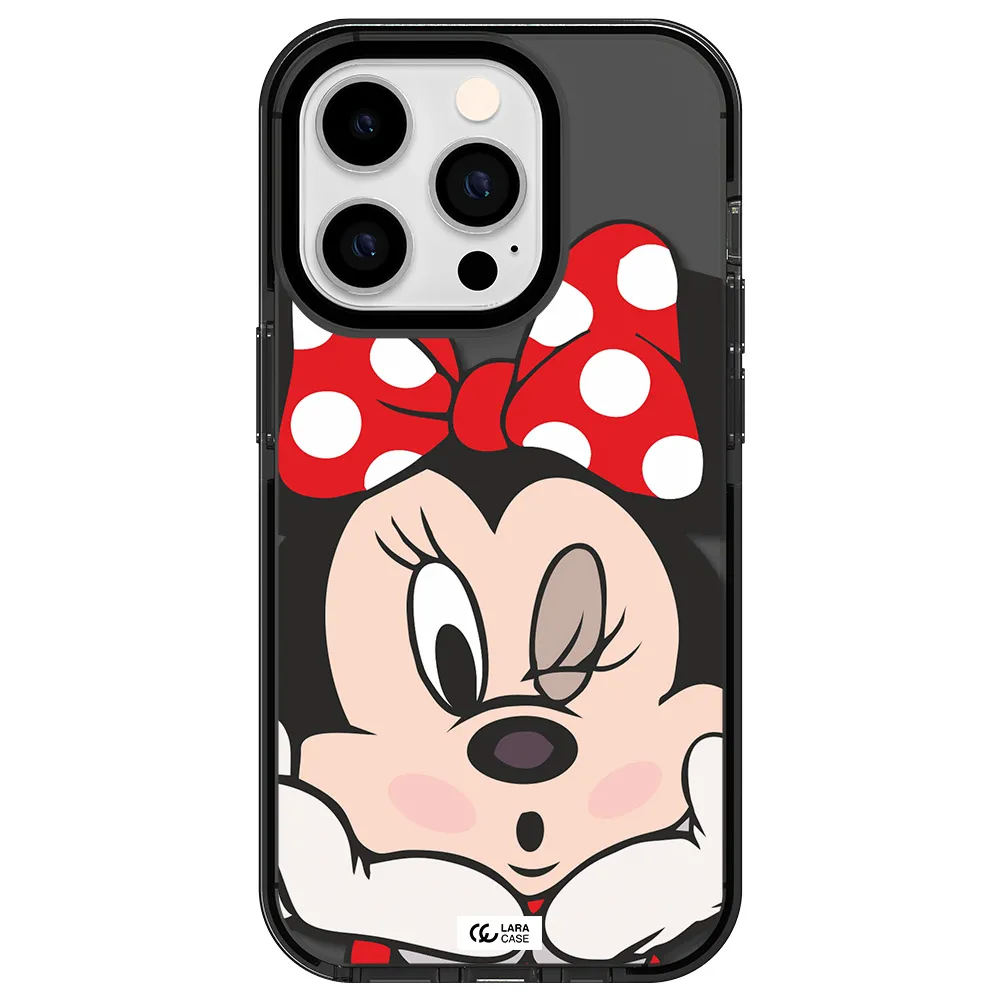 Minnie Mouse Apple iPhone 14 pro impact Smoke Black Case