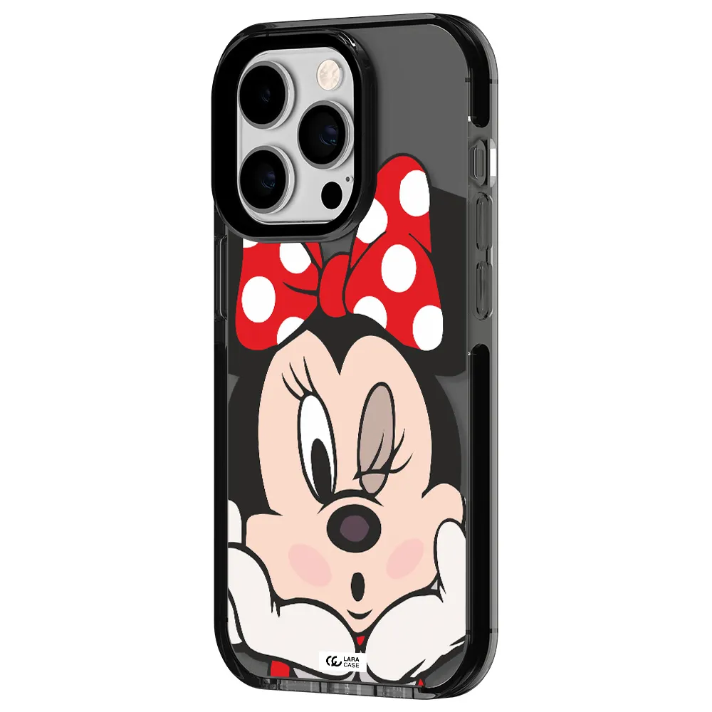 Minnie Mouse Apple iPhone 14 pro impact Smoke Black Case