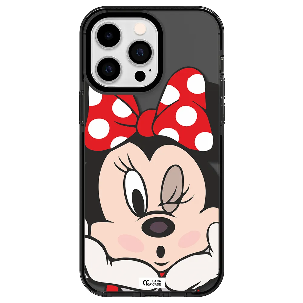 Minnie Mouse Apple iPhone 14 pro max impact Smoke Black Case