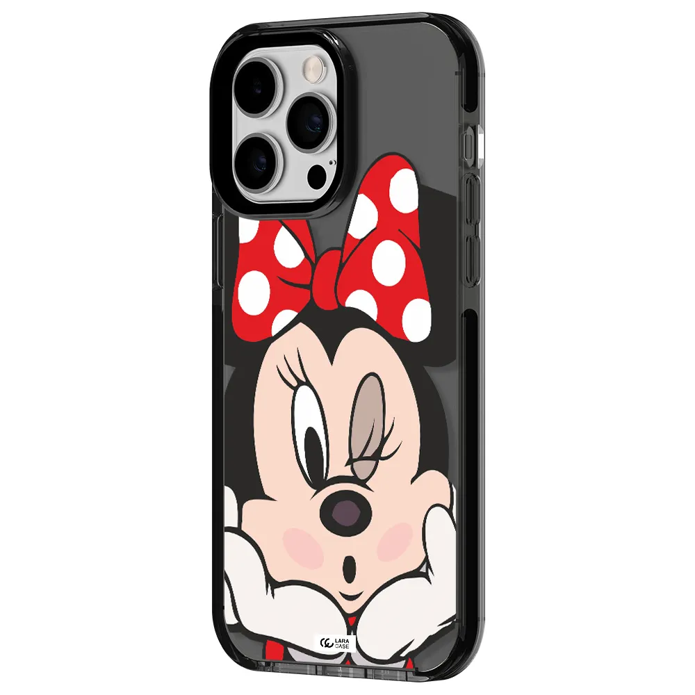 Minnie Mouse Apple iPhone 14 pro max impact Smoke Black Case