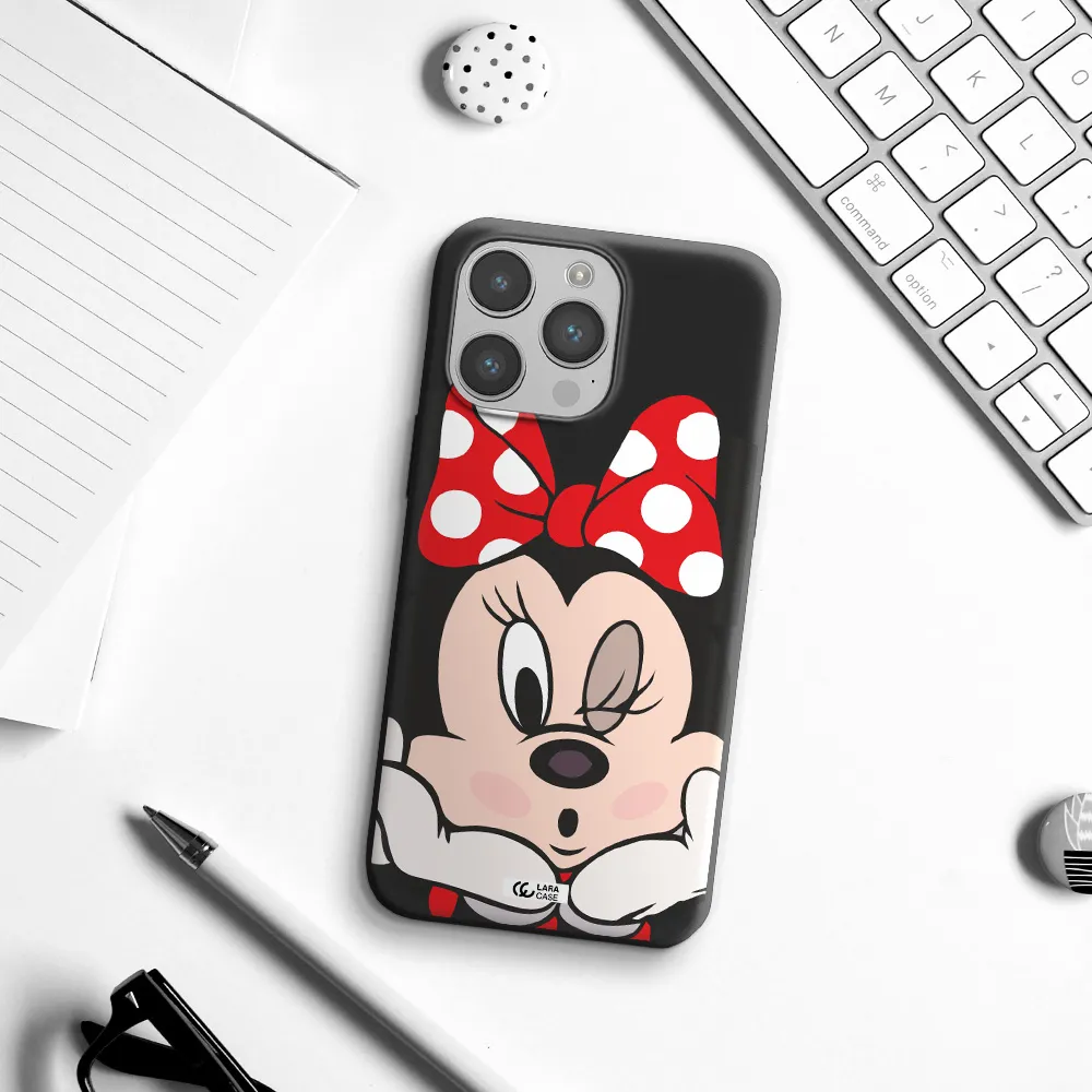 Minnie Mouse Apple iPhone 14 pro max Silicone black Case
