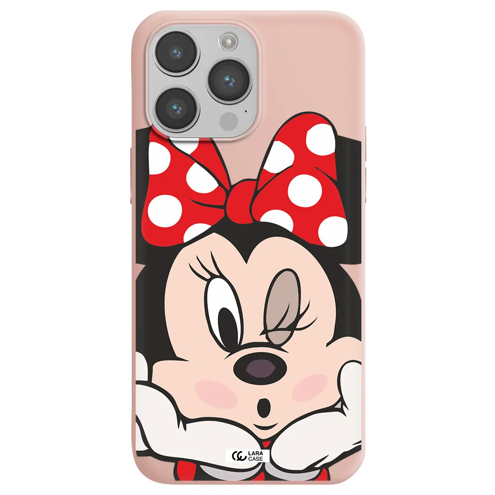Minnie Mouse Apple iPhone 14 pro max Silicone pastel pink Case