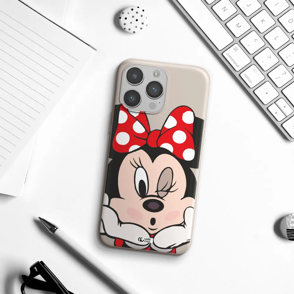 Minnie Mouse Apple iPhone 14 pro max Silicone Stone Case