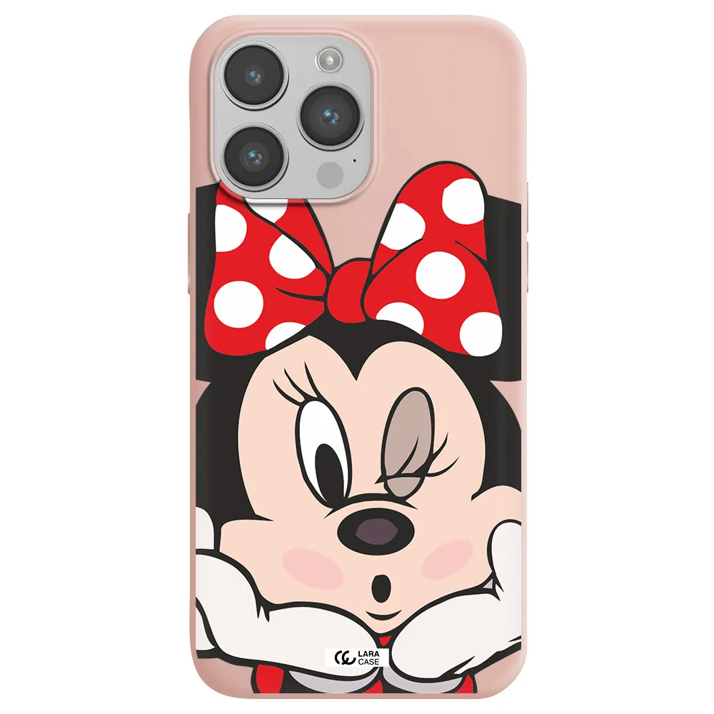 Minnie Mouse Apple iPhone 14 pro Silicone pastel pink Case