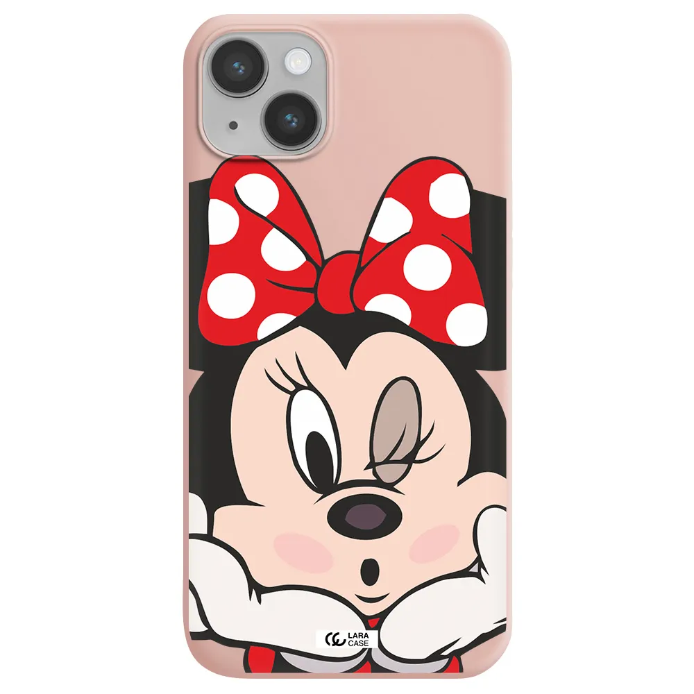 Minnie Mouse Apple iPhone 14 Silicone pastel pink Case