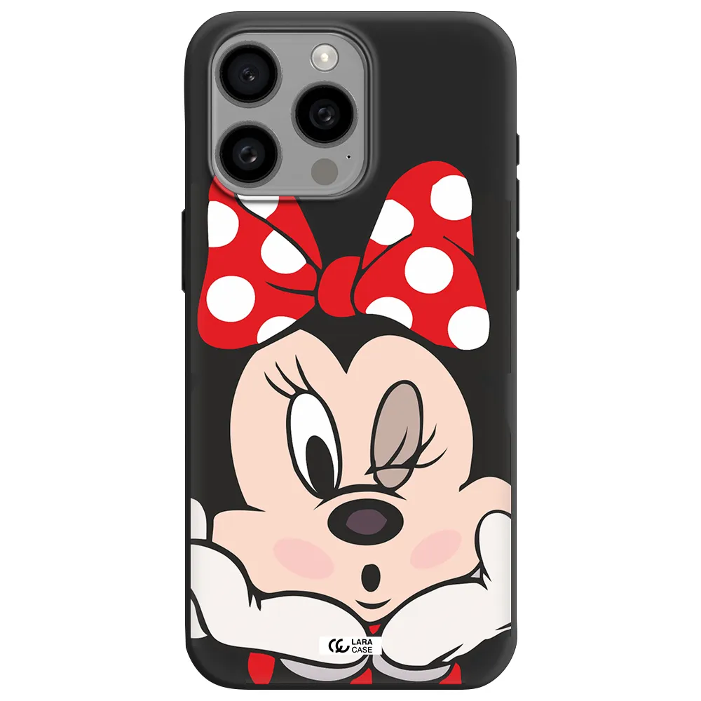 Minnie Mouse Apple Iphone 15 Pro max Silicone black Case