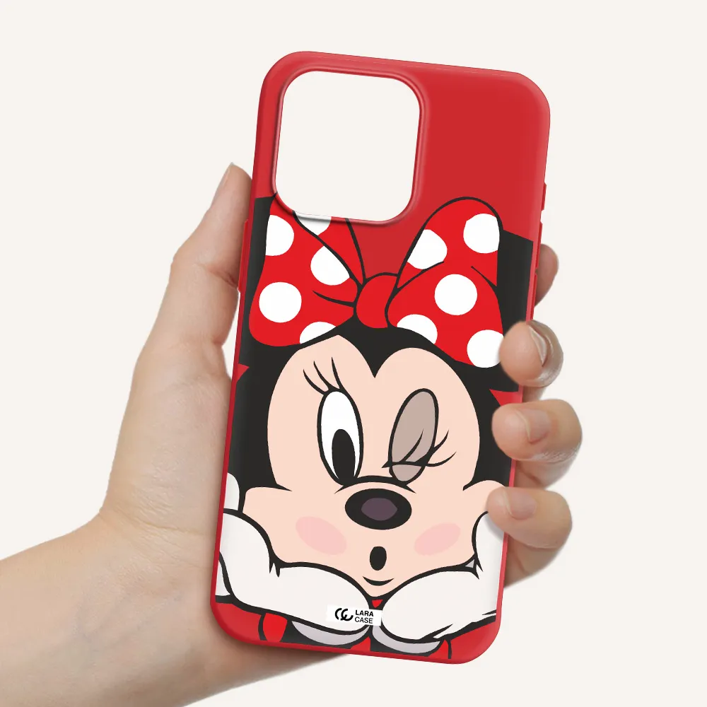 Minnie Mouse Apple Iphone 15 Pro Max Silicone Imperial Red Case