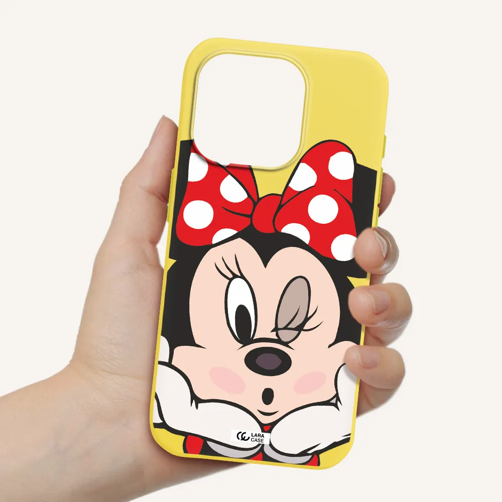 Minnie Mouse Apple Iphone 15 Pro Silicone Canary Yellow Case
