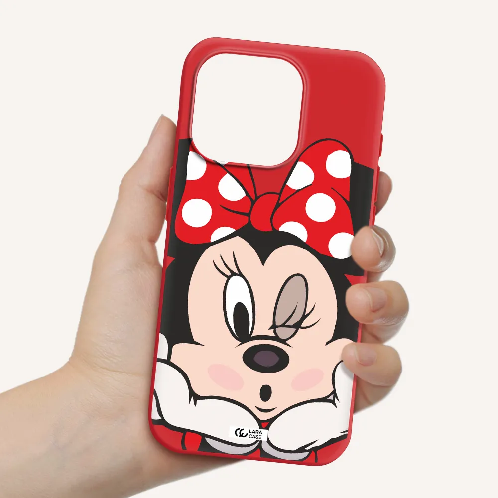 Minnie Mouse Apple Iphone 15 Pro Silicone Imperial Red Case