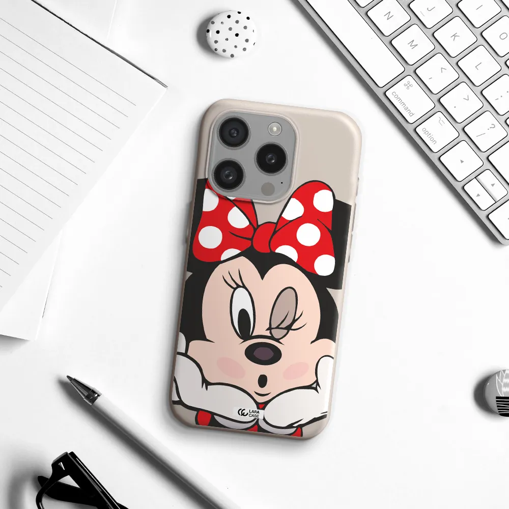 Minnie Mouse Apple Iphone 15 Pro Silicone Stone Case