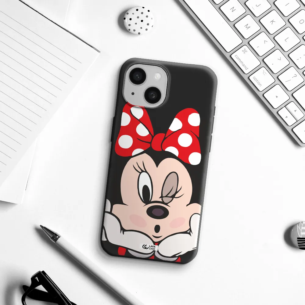 Minnie Mouse Apple iPhone 15 Silicone black Case