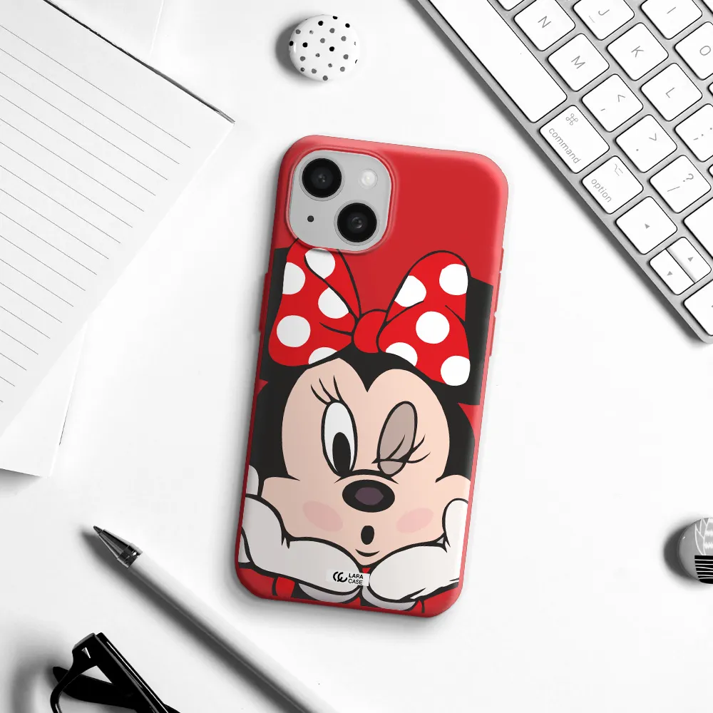Minnie Mouse Apple Iphone 15 Silicone Imperial Red Case