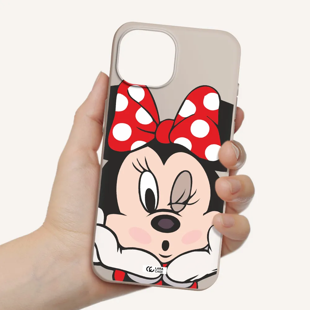 Minnie Mouse Apple iPhone 15 Silicone Stone Case