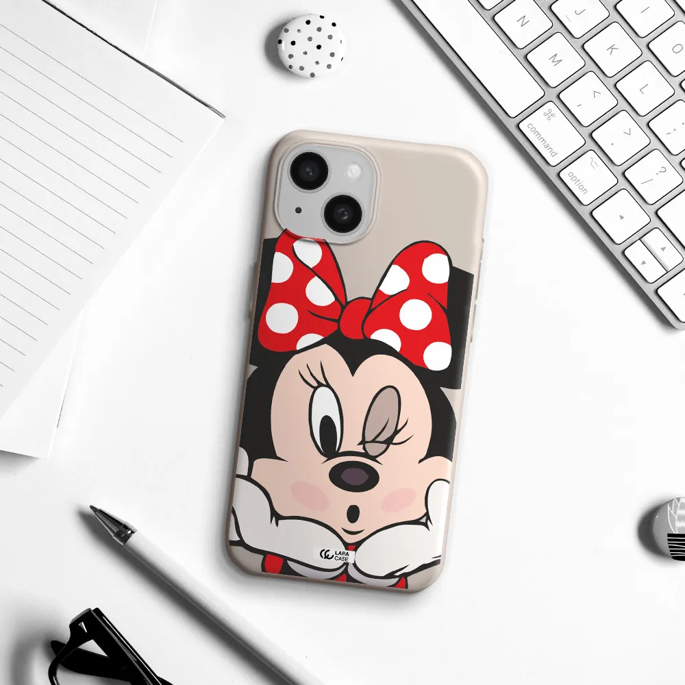 Minnie Mouse Apple iPhone 15 Silicone Stone Case