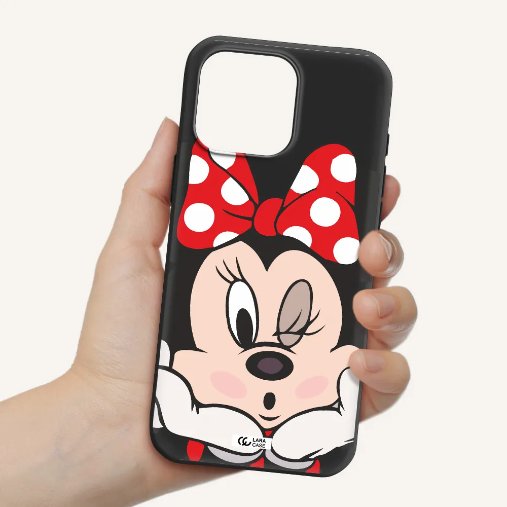 Minnie Mouse Apple Iphone 16 Pro Max Silicone Black Case