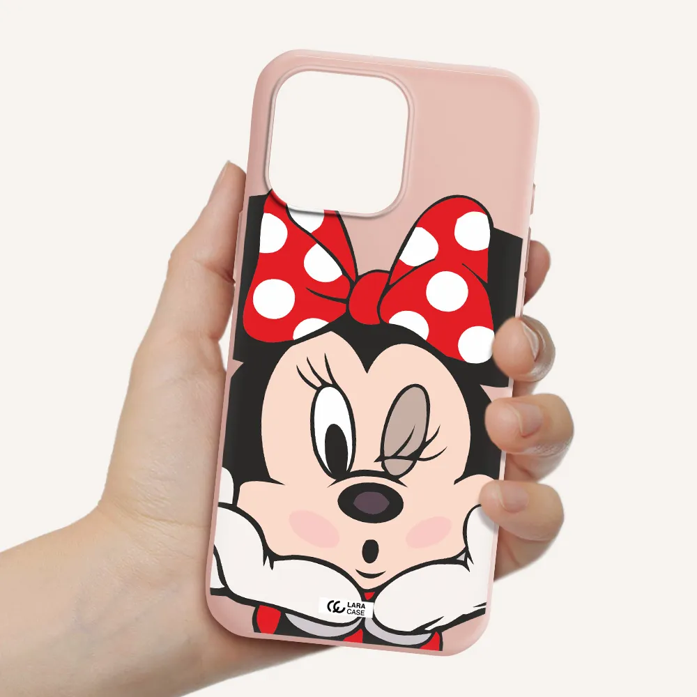 Minnie Mouse Apple Iphone 16 Pro Max Silicone Pastel Pink Case