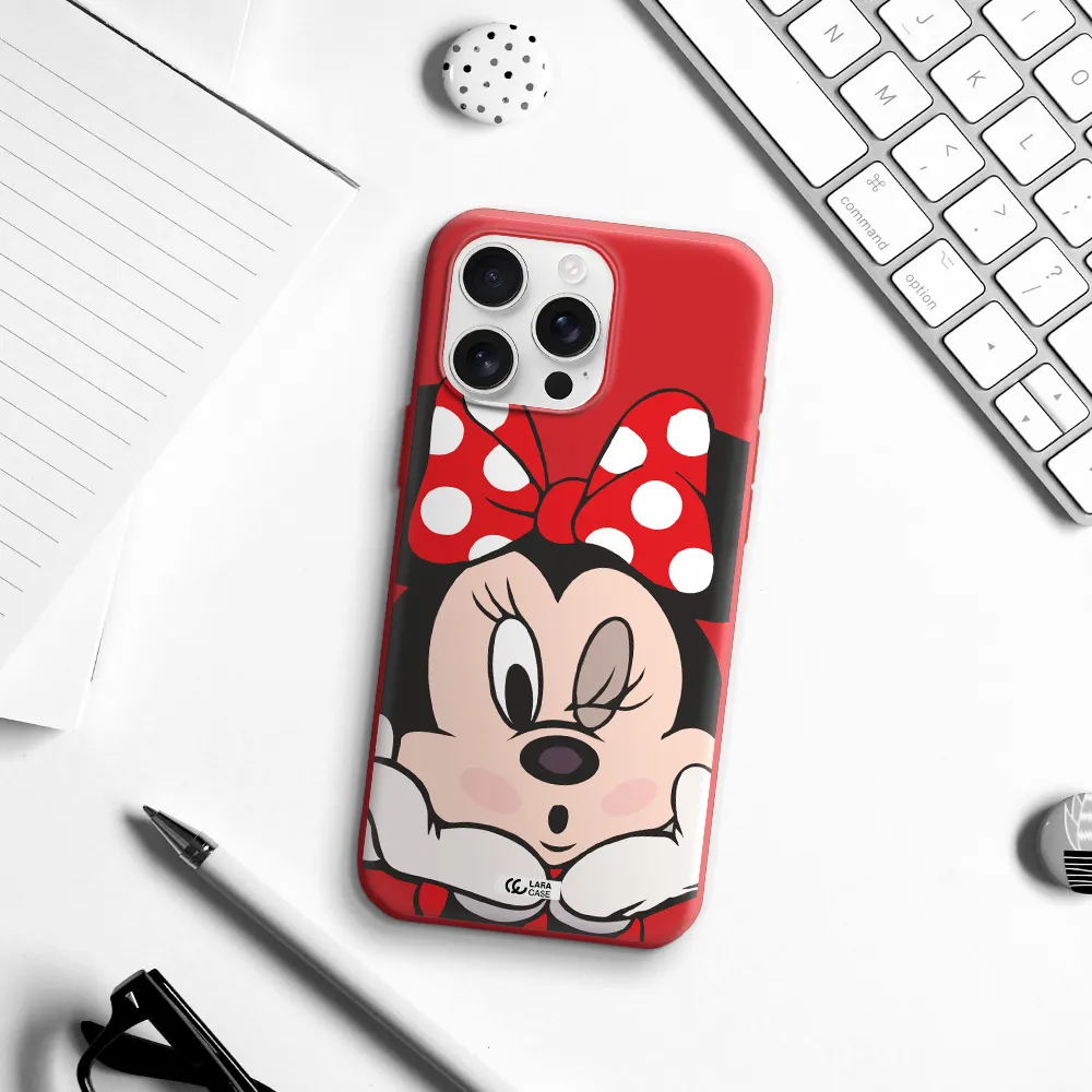 Minnie Mouse Apple Iphone 16 Pro Max Silicone Stone Case