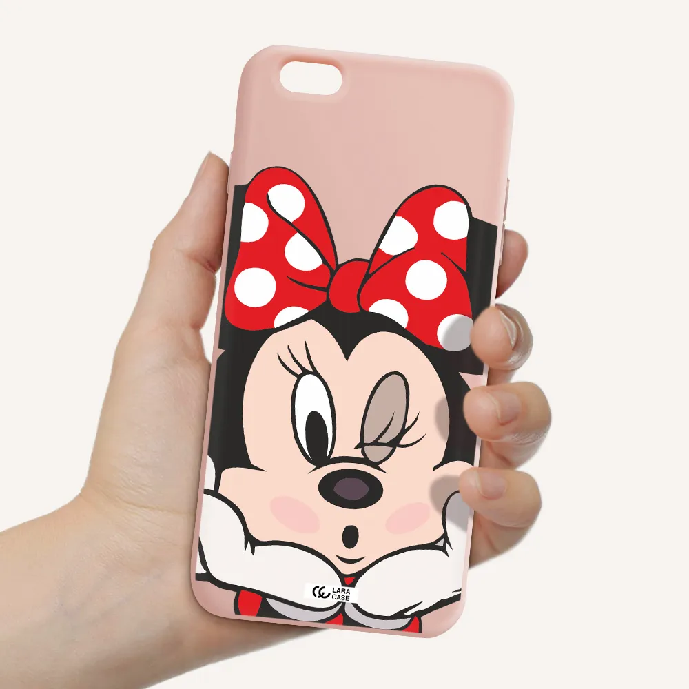 Minnie Mouse Apple iPhone 6 plus Silicone pastel pink Case