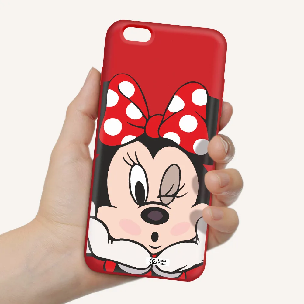 Minnie Mouse Apple iPhone 6 s plus Silicone Imperial Red Case