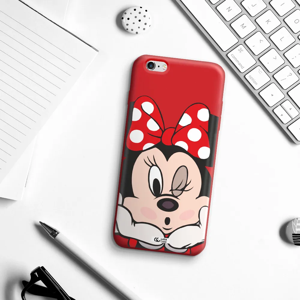Minnie Mouse Apple iPhone 6 s plus Silicone Imperial Red Case