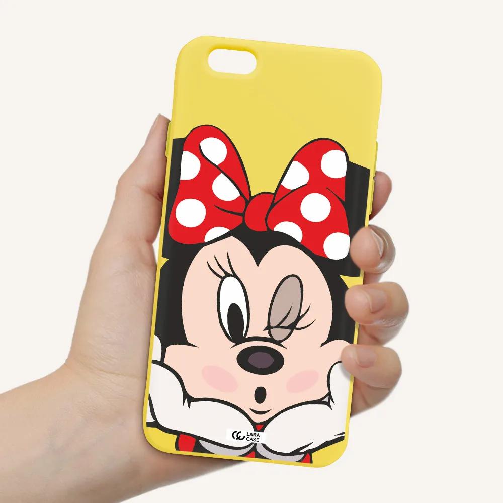Minnie Mouse Apple iPhone 6 Silicone canary yellow Case
