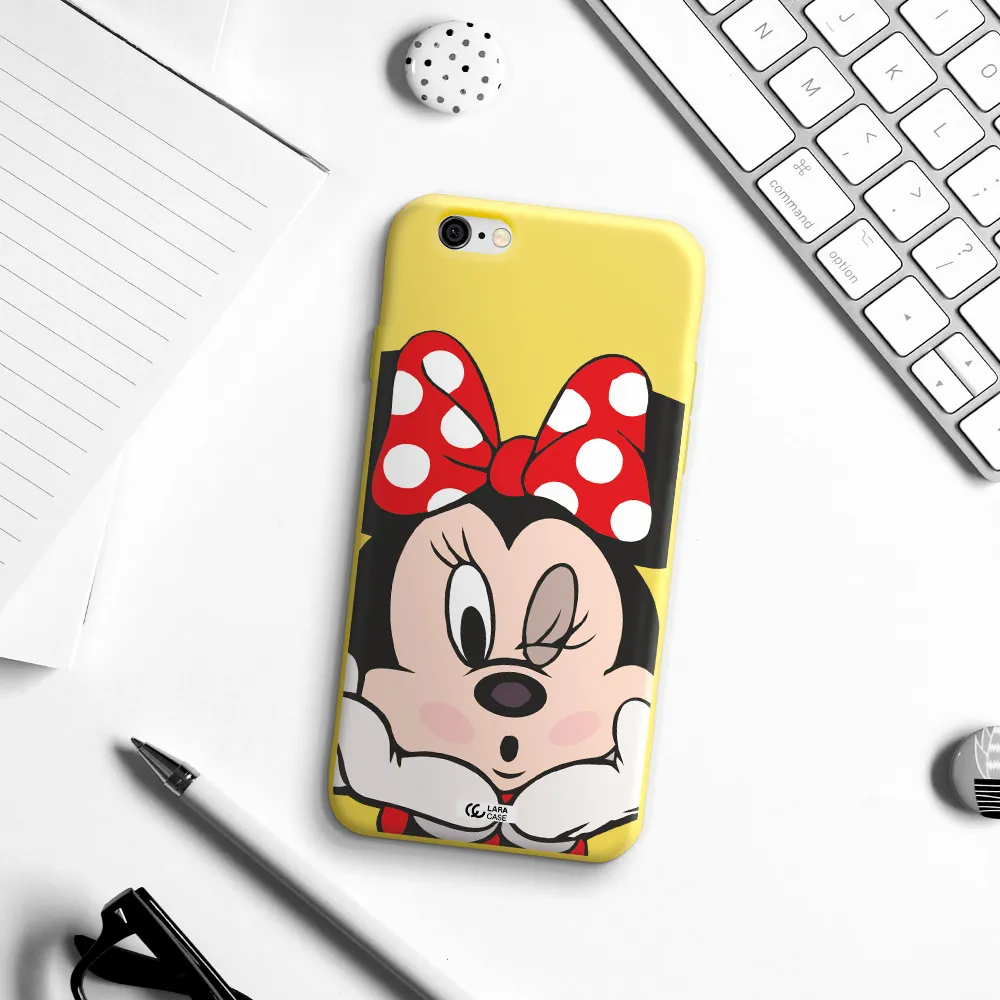 Minnie Mouse Apple iPhone 6 Silicone canary yellow Case