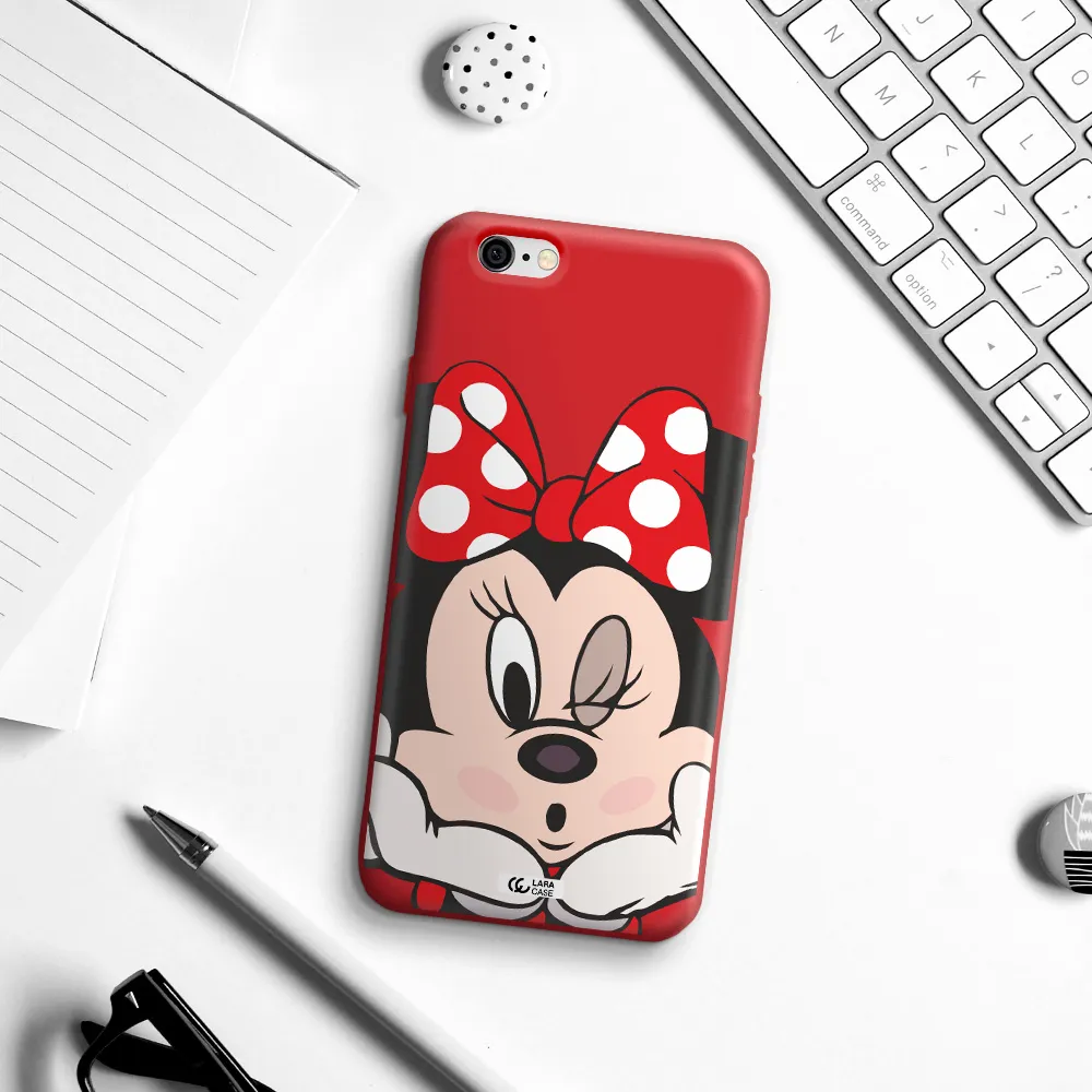 Minnie Mouse Apple iPhone 6 Silicone Imperial Red Case