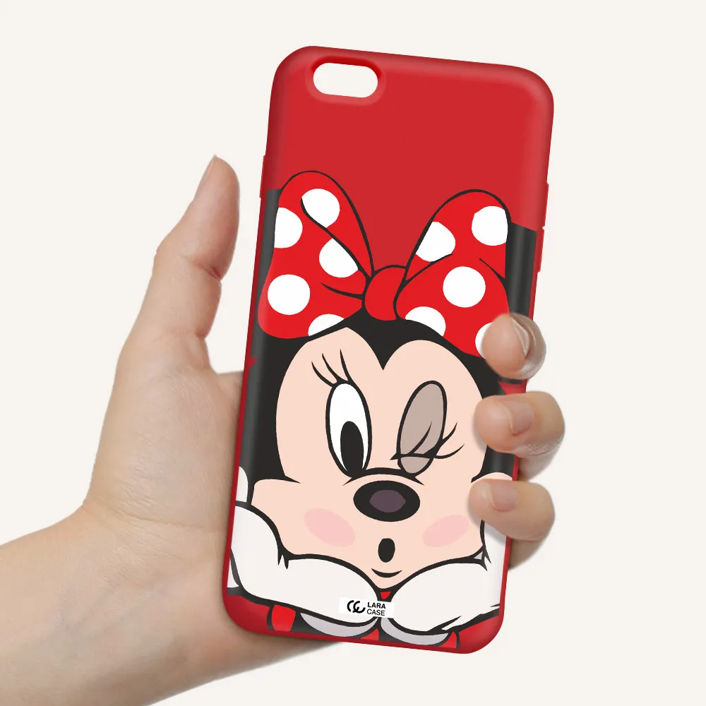 Minnie Mouse Apple iPhone 6S Silicone Imperial Red Case