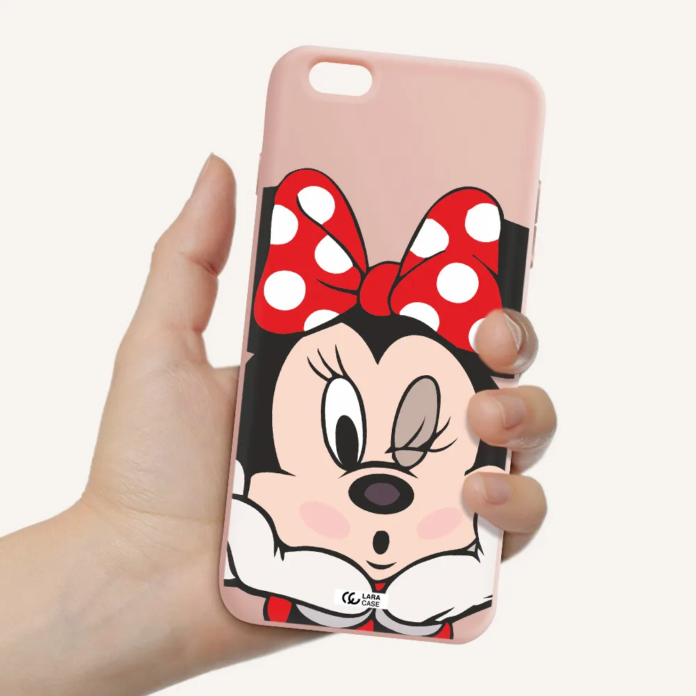 Minnie Mouse Apple iPhone 6S Silicone pastel pink Case