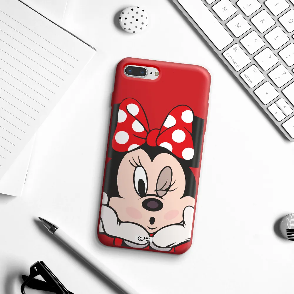 Minnie Mouse Apple iPhone 7 plus Silicone Imperial Red Case