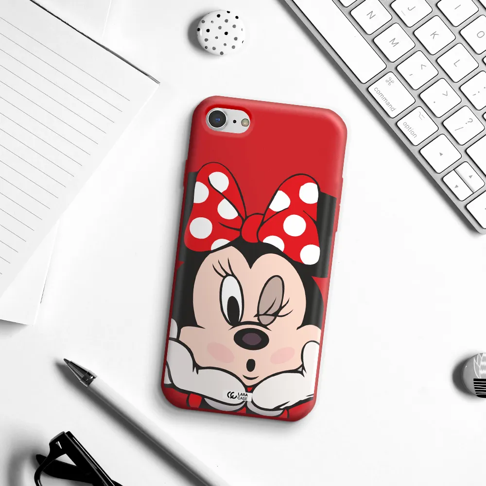 Minnie Mouse Apple iPhone 7 Silicone Imperial Red Case
