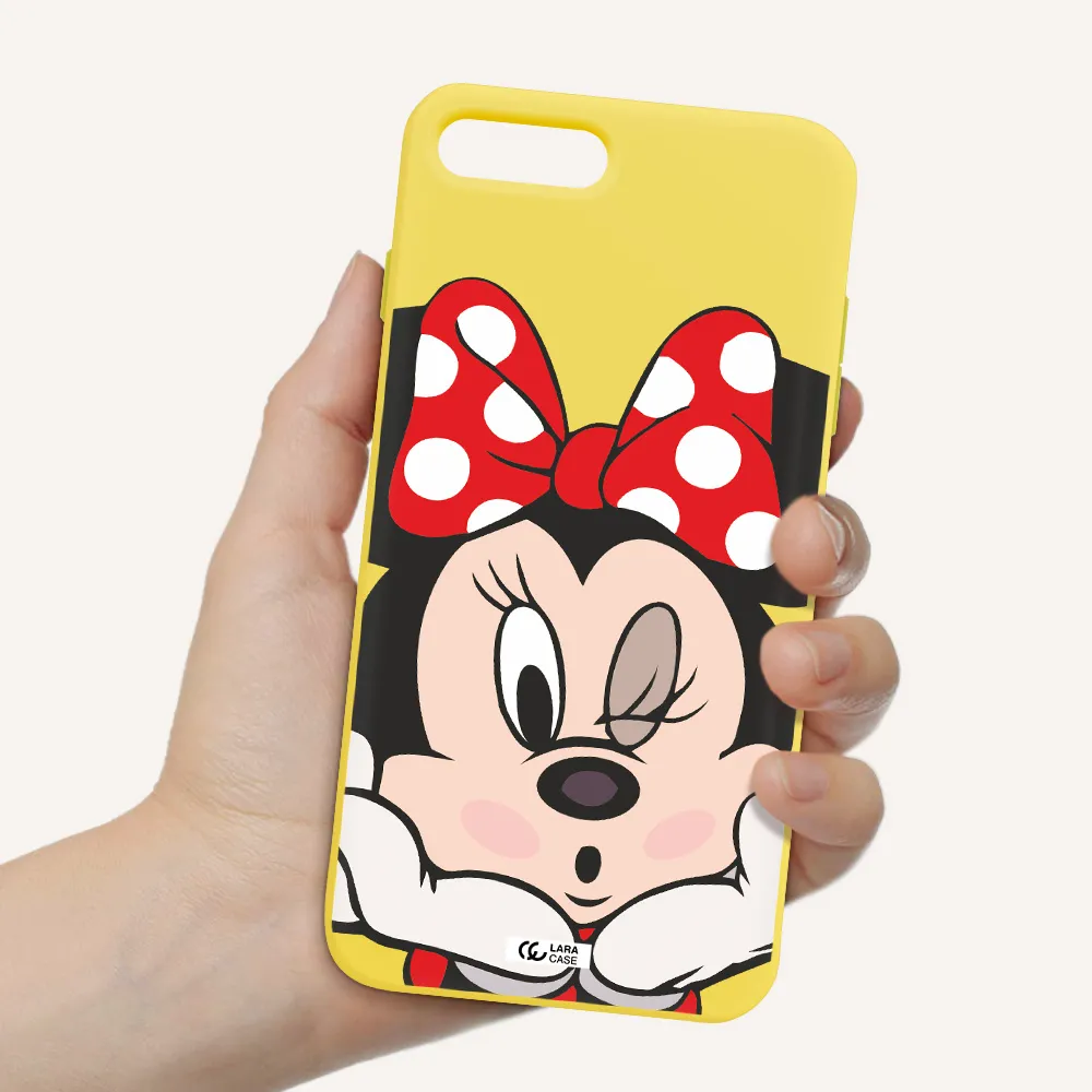 Minnie Mouse Apple iPhone 8 plus Silicone canary yellow Case