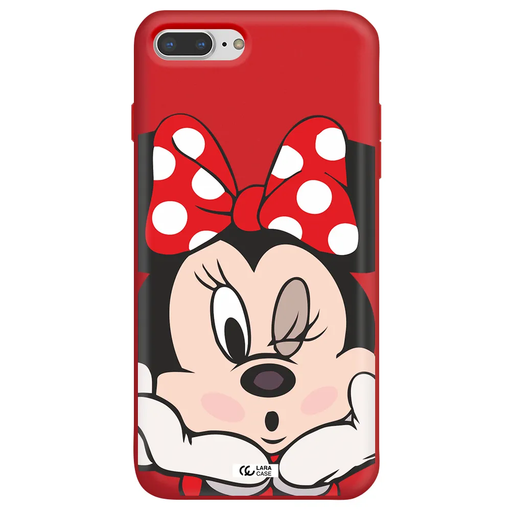 Minnie Mouse Apple iPhone 8 plus Silicone Imperial Red Case