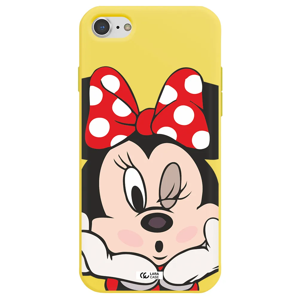 Minnie Mouse Apple iPhone 8 Silicone canary yellow Case