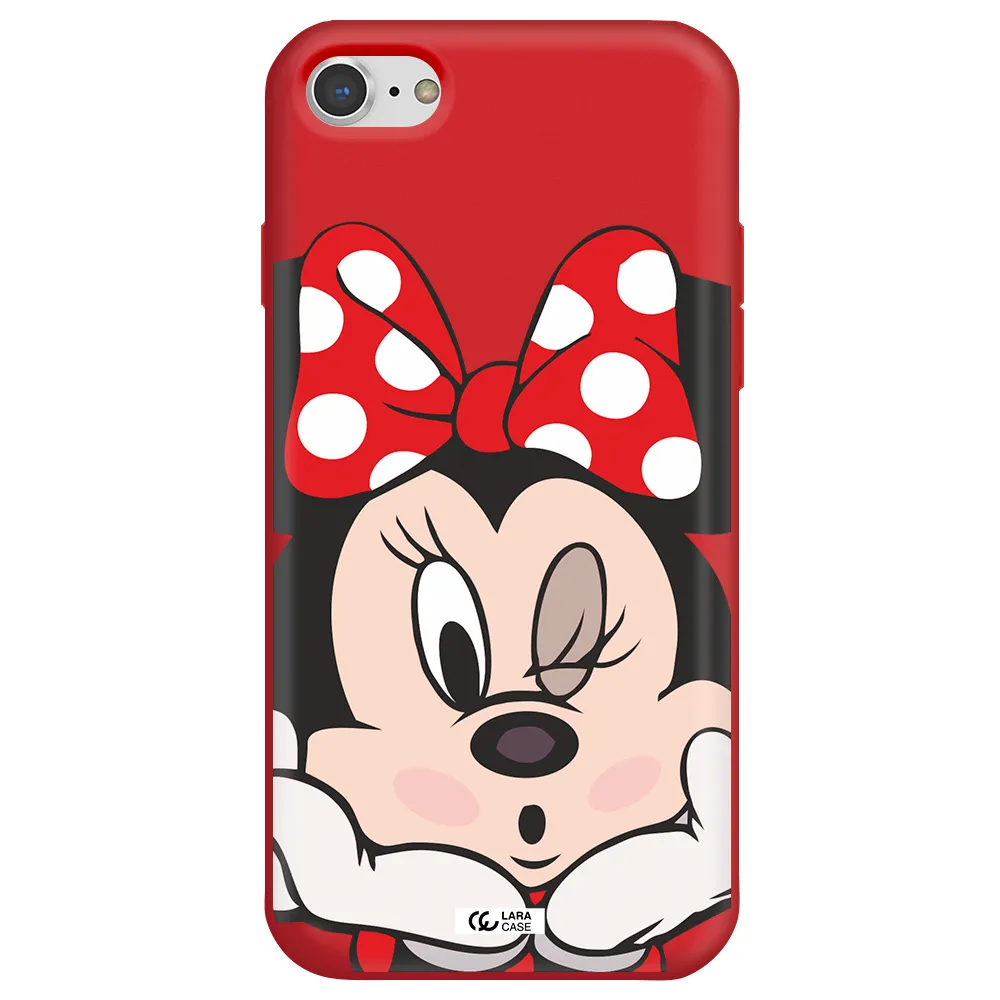 Minnie Mouse Apple iPhone 8 Silicone Imperial Red Case