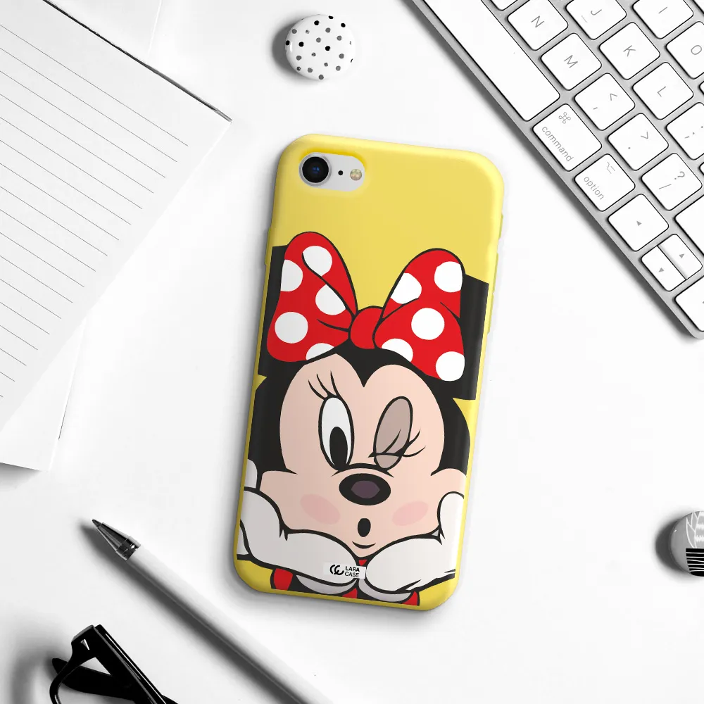 Minnie Mouse Apple iPhone se 2020 Silicone canary yellow Case
