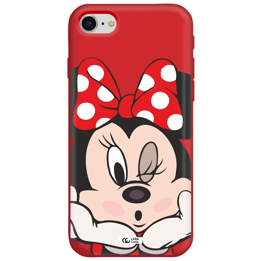 Minnie Mouse Apple iPhone se 2020 Silicone Imperial Red Case