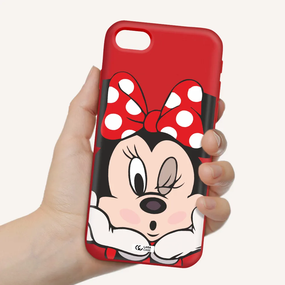 Minnie Mouse Apple iPhone se 2020 Silicone Imperial Red Case