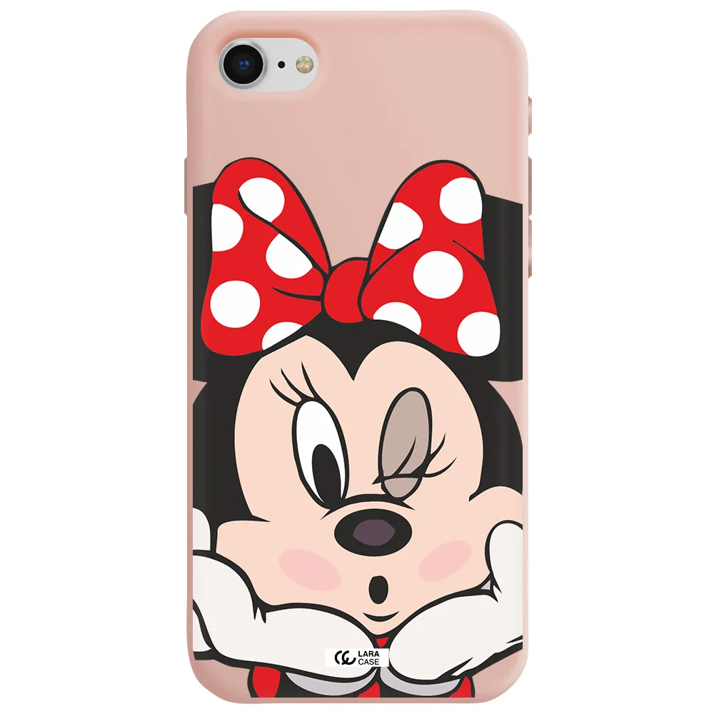 Minnie Mouse Apple iPhone se 2020 Silicone pastel pink Case